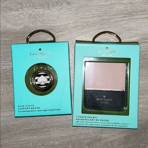 Kate spade sticker pocket with  ring stand